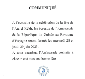 COMMUNIQUÉS AID EL-KEBIR